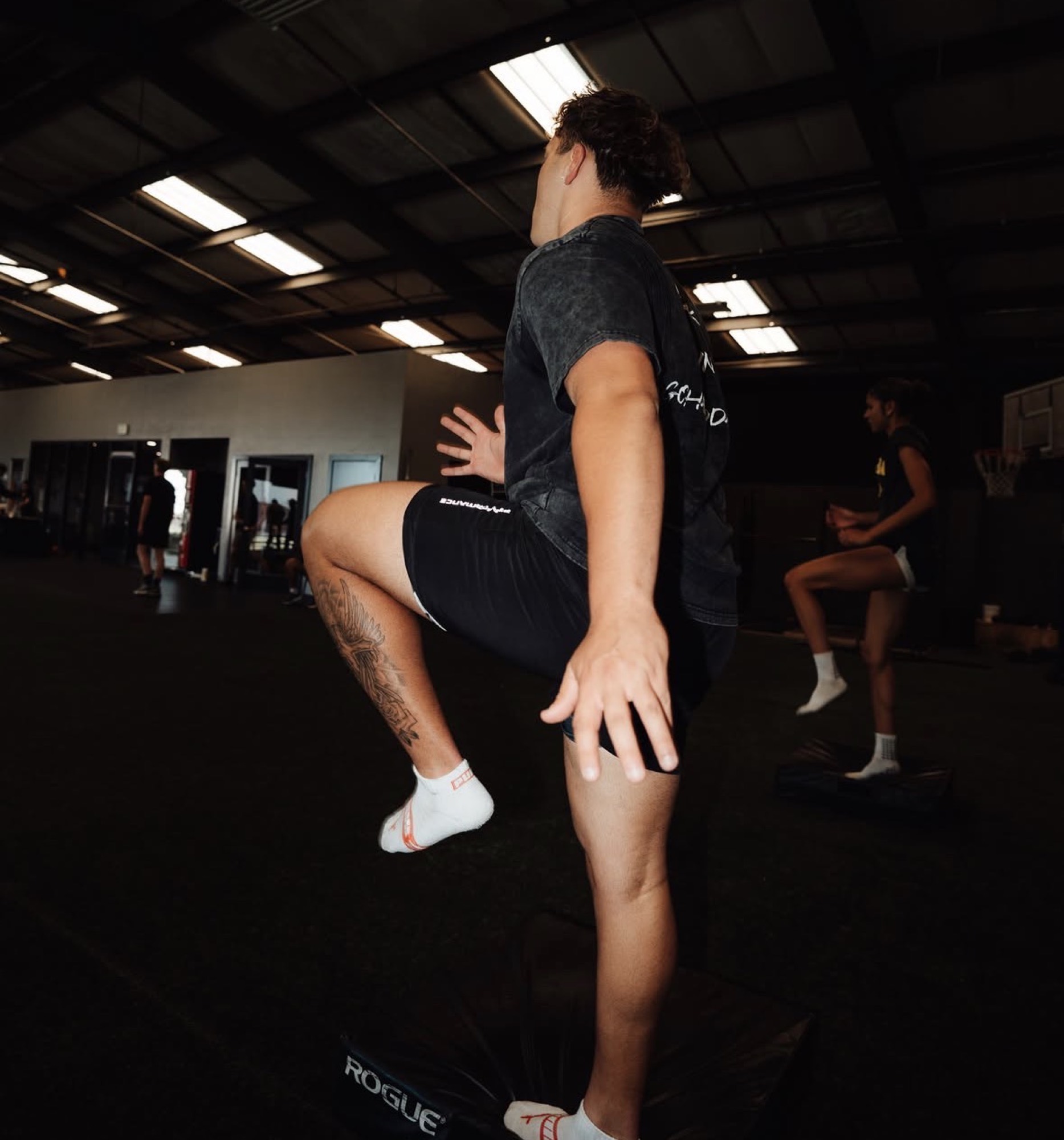 Athlete in a plyometric speed-development session